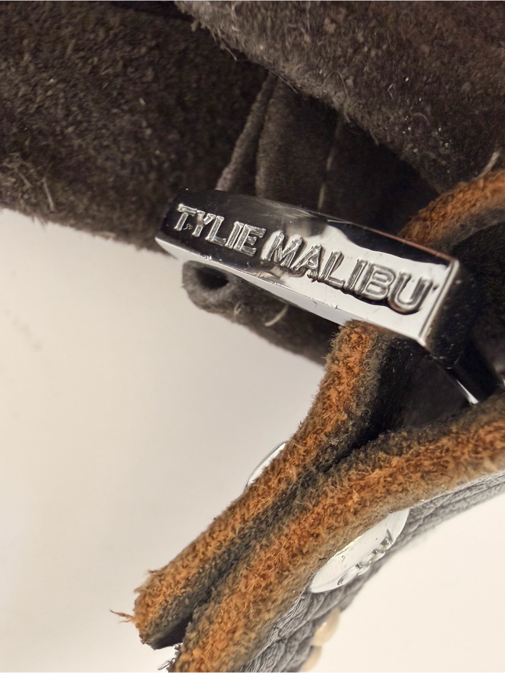 Tylie Malibu Grey Suede Hobo with Studded Strap - Picture 7 of 15